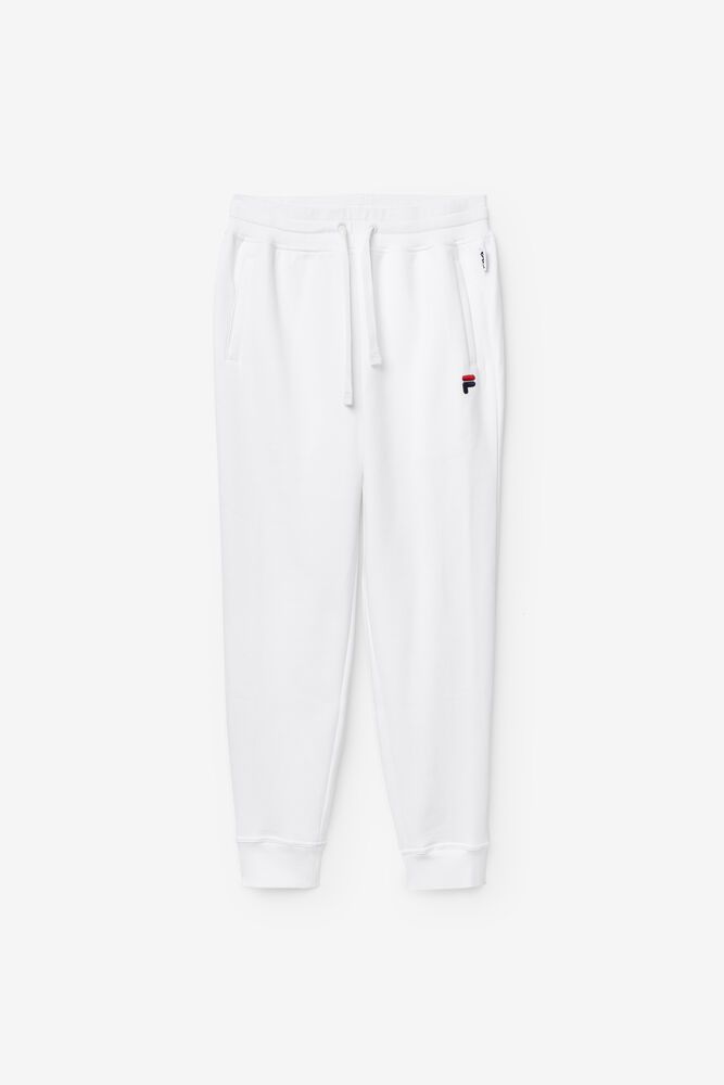 Fila Pants Chardon Jogger Mens White - India TUR-036742